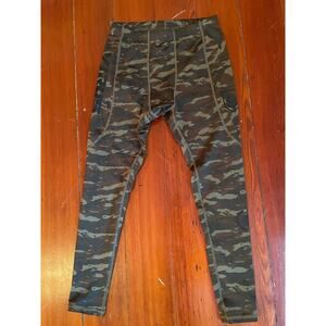 Virus Camo Compression Leggings Medium | Woodland Camo Athletic Base Layer Pants